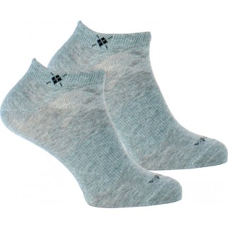 Burlington | Lot de 2 paires de socquettes grises en coton stretch et polyamide - 21052