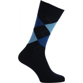 Burlington | Paire de chaussettes bleues en coton - Manchester