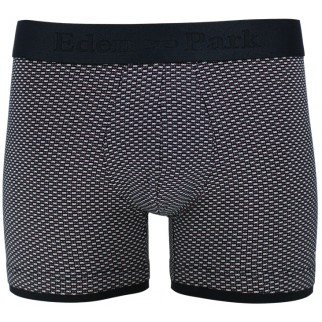 Eden Park | Boxer long blanc, bleu et rose en coton stretch - G06