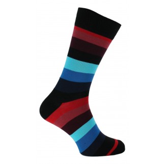 Happy Socks | Paire de chaussettes multicolores en coton stretch et polyamide - Stripes (Droite)