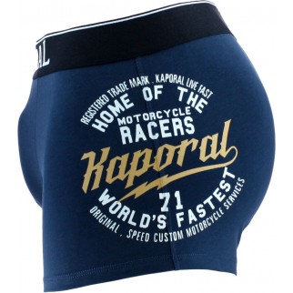 Kaporal | Boxer long bleu en coton stretch - Qash (Droite)