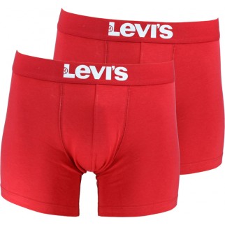 Levi's | Lot de 2 boxers longs rouges en coton stretch - 200sf