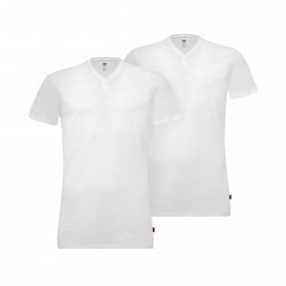 200sf V-Neck | Lot de 2 T-shirts blancs en coton stretch