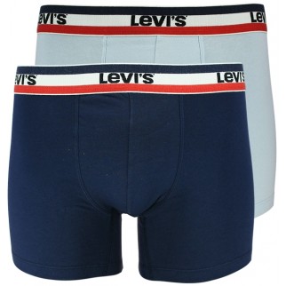 Levi's | Lot de 2 boxers longs bleus en coton stretch - 200SF