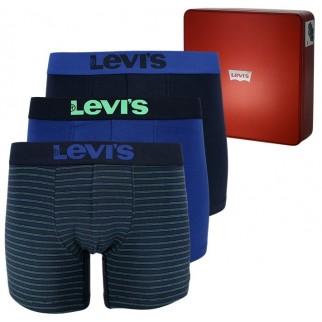 Levi's | Lot de 3 boxers longs bleus et verts en coton stretch - BIRDFEET(bonus1)